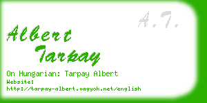 albert tarpay business card